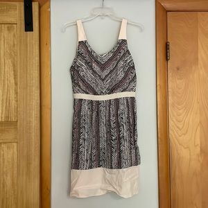Ann Taylor loft size 2 blush and black patterned sundress in EUC